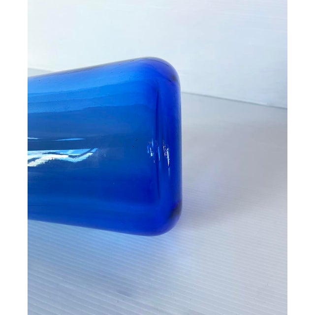 Blue Murano Glass Vase by Murano for Manifattura Di Murano For Sale - Image 5 of 7