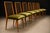 1950s Rare Set of Six Dining Chairs by Joaquim Tenreiro in Caviúna Wood & Olive Green Mohair, Brazil, 1950s For Sale - Image 5 of 16