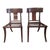 Pair of walnut Klismos chairs. Chairs are solid walnut. Finish is done in a matte natural walnut. Chairs are flawless and...