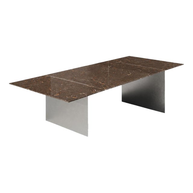 Hera Dining Table in Jurassic Fossil Stone by Nerinea For Sale