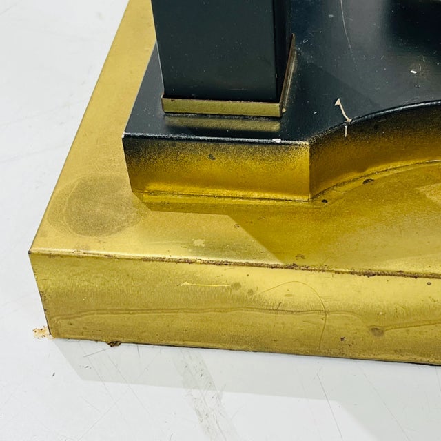 1980s Four Light Brass & Lucite Torchiere Floor Lamp For Sale - Image 12 of 12