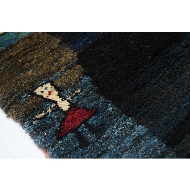 Vintage Gabbeh Rug 3'8'' x 4'10'' For Sale - Image 4 of 11