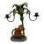 Vintage Petite Choses Monkey and Palm Tree Double Candlestick Holder Candelabra For Sale