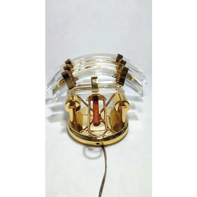 Crystal Wall Lamp Italy, 1980s, in Very Good conditions. Designed 1960 to 1969 European Plug (up to 250V).The wiring of...