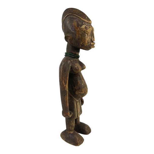 Early 20th Century Yoruba Ibeji Female Miniature Figure 13.5 Inch Nigeria For Sale