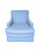 Vintage Custom Upholstered Blue Club Chair- A Pair For Sale - Image 12 of 18