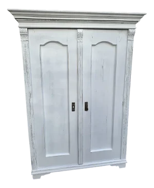 Vintage Painted Wooden Wardrobe