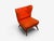 Wood Elias Svendberg, Rare Easy Chair, Wood, Red Fabric, Sweden, 1940s For Sale - Image 7 of 12