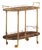 Aldo Tura Mid Century Italian Lacquered Goatskin and Brass Bar Cart For Sale