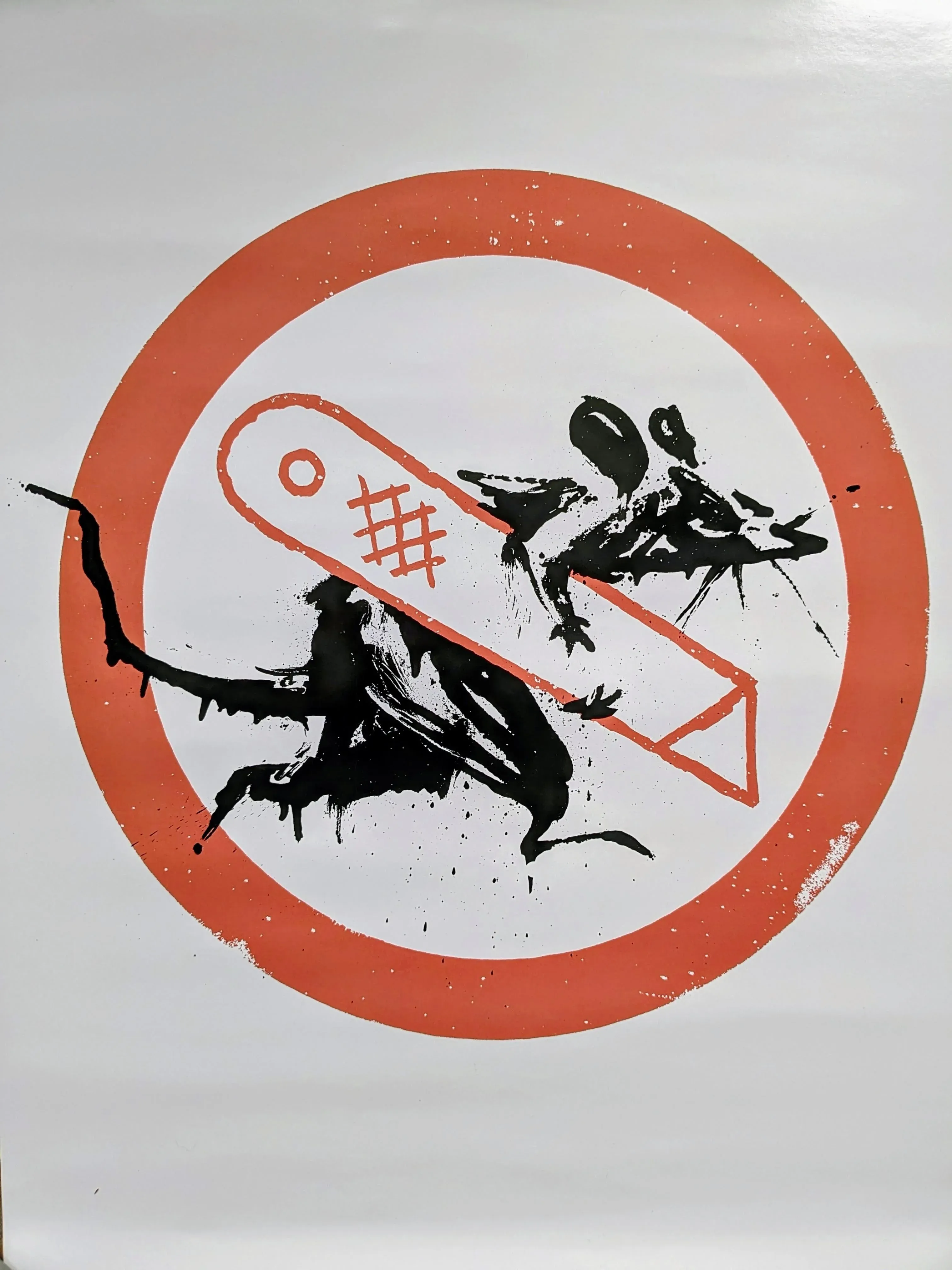 Banksy GDP Rat Cut and Run Exhibition Poster, 2019-2023 | Chairish