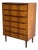 Rosewood Tall 6-Drawer Dresser Danish Mid-Century Modern High Chest 1960s For Sale