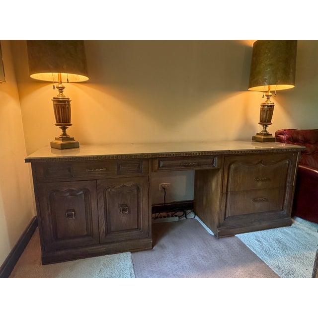1970s Vintage Complete Mid-Century Romweber Viking Oak Home Office Suite For Sale - Image 5 of 16