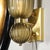 Pair of Modernist Hand-Blown Murano Fluted Glass Sconces in Frosted Smoked Topaz For Sale - Image 14 of 18