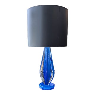 Salviati Murano Sommerso Table Lamp Cobalt Blue For Sale