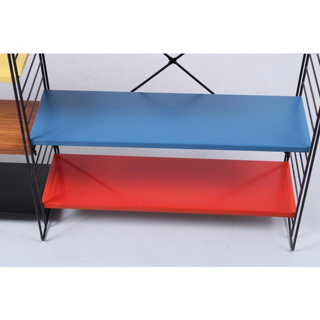 Modular Colored Metal Floor Rack by A.D. Dekker for Tomado, 1950s For Sale - Image 17 of 18