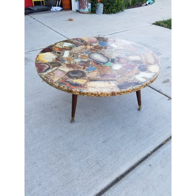 Geode, Agate, & Quartz Resin Coffee Table | Chairish
