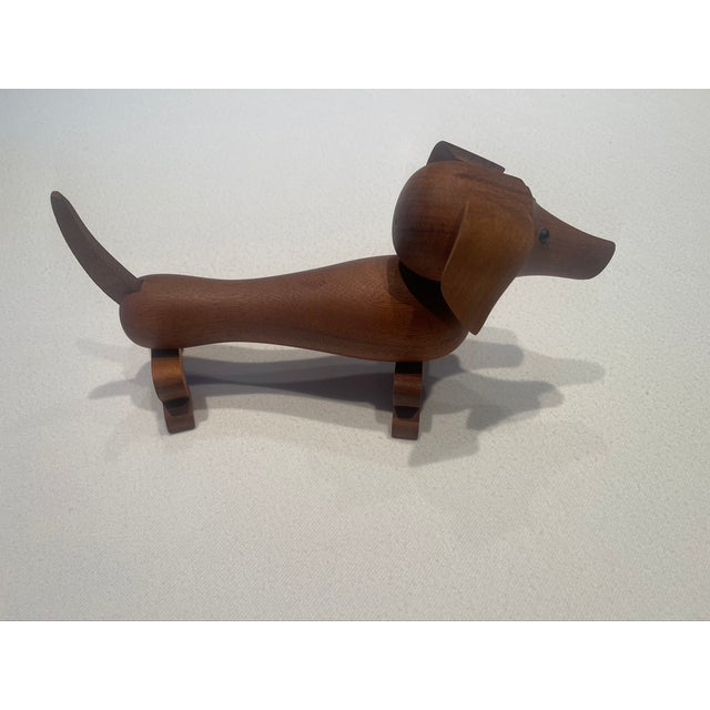 This vintage 1950's Kay Borjesen dachshund is being is handcrafted from walnut and is being offered by original owner. It...