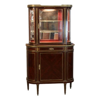 Louis XVI Style Mahogany Display Cabinet For Sale