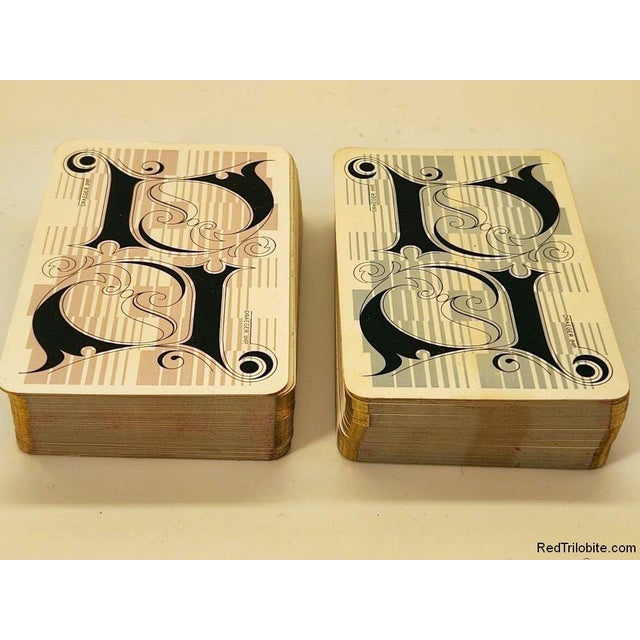 2 Sets of “Classique” Playing Cards by Draeger Frères Enclosed in a Red Leather Case For Sale - Image 9 of 10