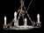 Mid 20th Century Wrought Iron Arts & Crafts Four Light White Chandelier For Sale - Image 5 of 6