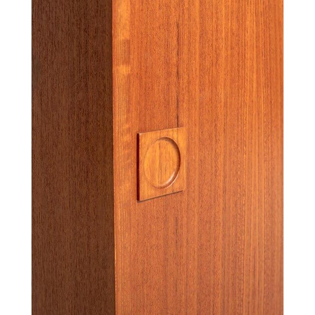 Brown Danish Teak Sideboard with Three Doors, 1960s For Sale - Image 8 of 12