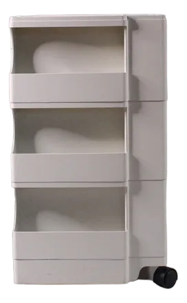 White Boby Cart by Joe Colombo for Bieffeplast
