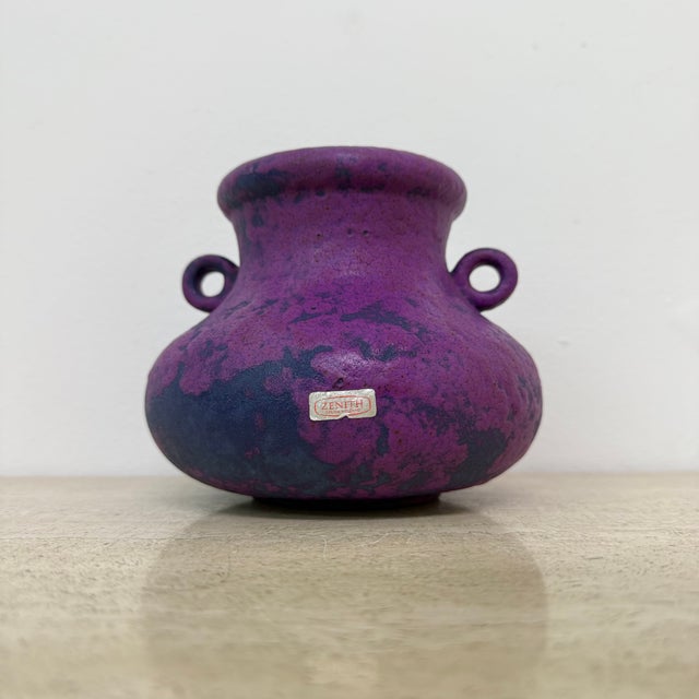 Purple Ceramic Vase from Zenith Gouda, Holland, 1970s For Sale - Image 17 of 18