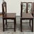 Antique Rosewood Chairs + Round Stone Inserts Side Chairs, Pair. For Sale In San Francisco - Image 6 of 12