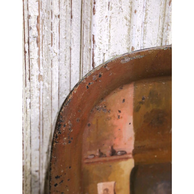 19th Century French Hand-Painted Tole Tray With Interior Tavern Scene For Sale In Dallas - Image 6 of 8