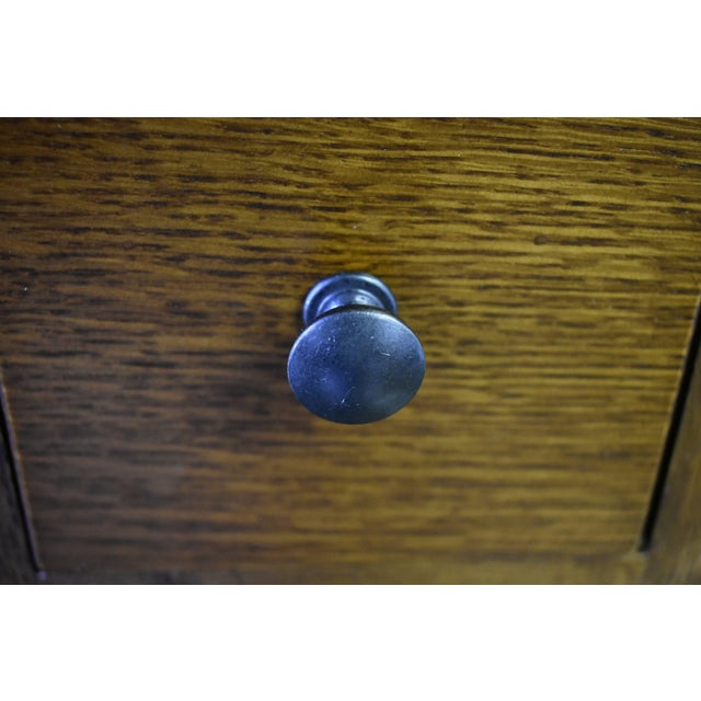 Mission / Arts and Crafts Quarter Sawn White Oak Wine Cabinet - 45" For Sale In Chicago - Image 6 of 9