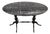 Italian Carved Walnut Side Coffee Table with Oval Portoro Marble Top, 1950s For Sale
