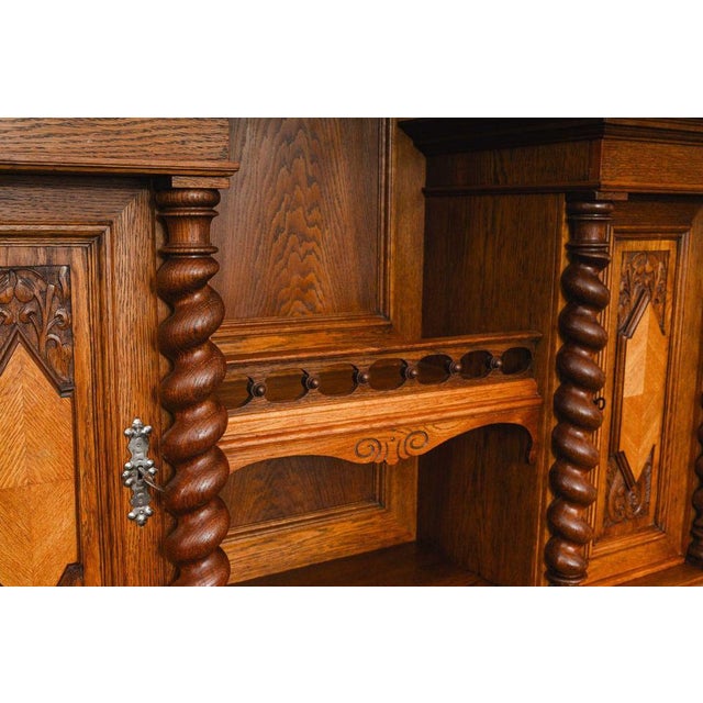 Wood Gründerzeit Oak Buffet, Late 19th Century For Sale - Image 7 of 18