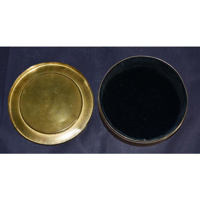 Antique Mixed Metal Trinket Box French Lid Brass Copper Le Message Relief For Sale - Image 18 of 18
