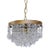 Vintage Crystal Chandelier With French Pendalogue Crystal Prisms For Sale