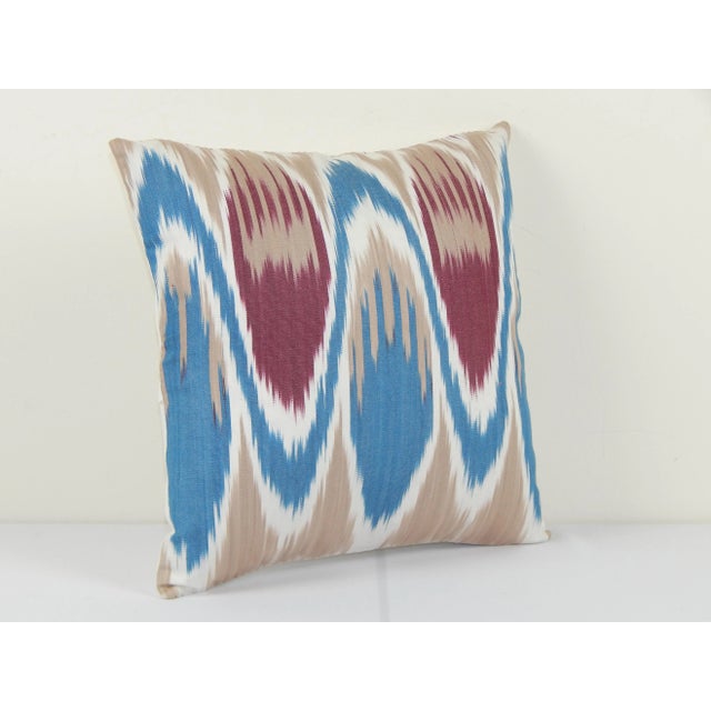 Uzbek Ikat Pillow Cover For Sale - Image 4 of 6