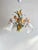 Vintage European Floral Tole Chandelier with Frosted Glass Tulip Shades, 1970s For Sale - Image 9 of 13
