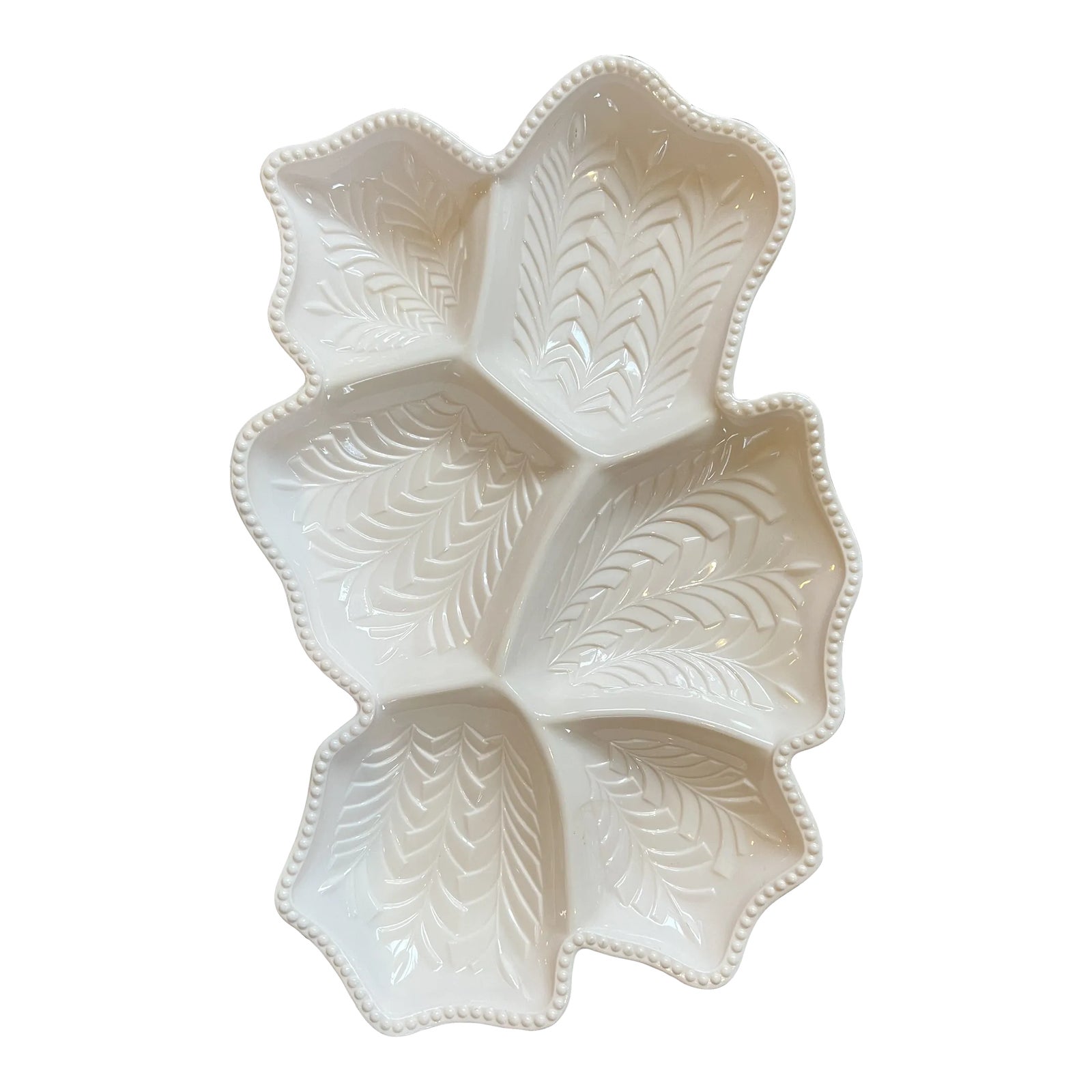 Vintage Jeanette Glass Pink Divided Shell Dish | Chairish