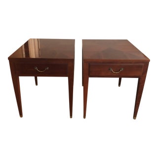 1990s Ethan Allen Medallion End Tables For Sale