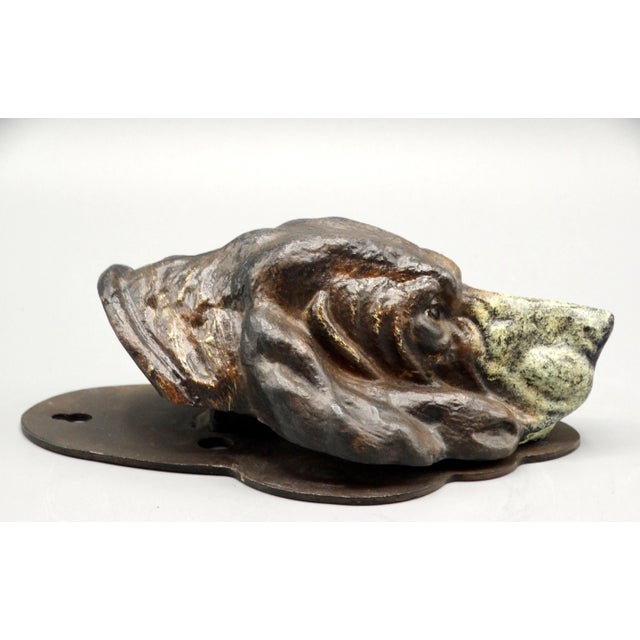 Gray Antique Cold Painted Vienna Bronze Hound Dog Note Clip For Sale - Image 8 of 11