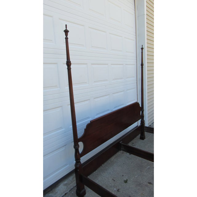1980s Statton Old Towne Cherry King Poster Bed Designer For Sale - Image 9 of 10