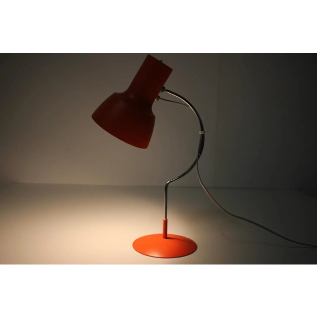 1960s Orange & Red Desk Lamps by Josef Hurka, Czechoslovakia, 1960s, Set of 2 For Sale - Image 5 of 13