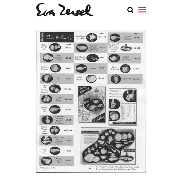 Eva Zeisel Modernist Town and Country Ceramic Pitcher For Sale - Image 11 of 12