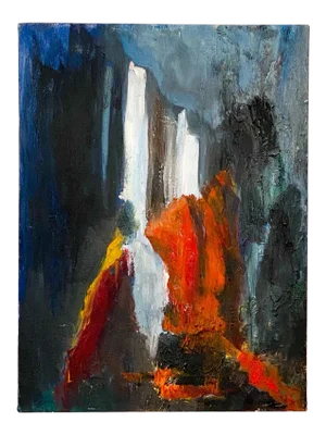 Mid-Century Abstract Oil on Canvas