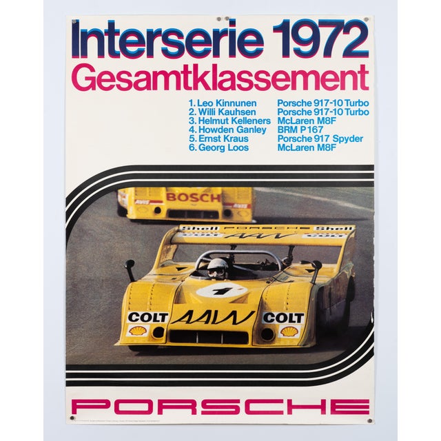 Modern Original Porsche Poster by Edgar Dambacher, 1972 For Sale - Image 3 of 9