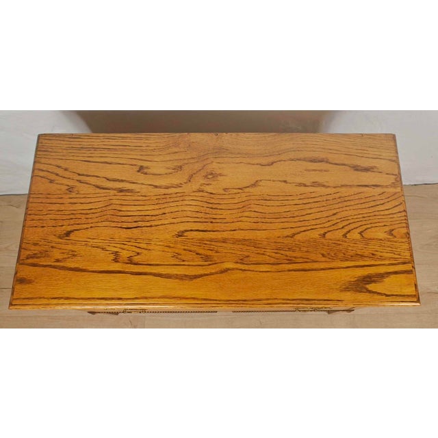 Wood Vintage Farmhouse Chest of Drawers in Carved Oak, 1930 For Sale - Image 7 of 15