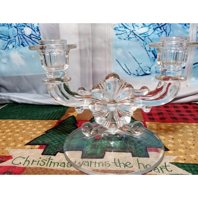 1950s 1950s Indiana Glass Candleabra For Sale - Image 5 of 6