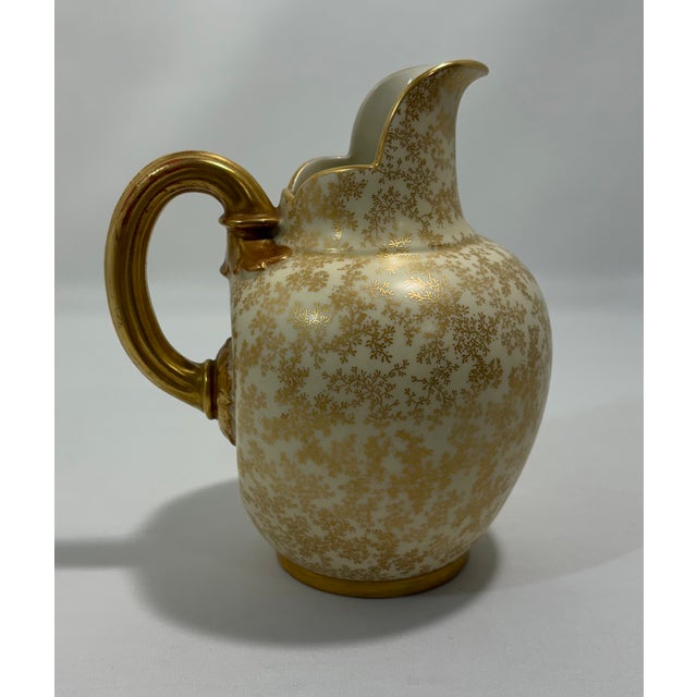 19th Century Royal Worcester Porcelain Gilt Floral Jug For Sale - Image 11 of 12