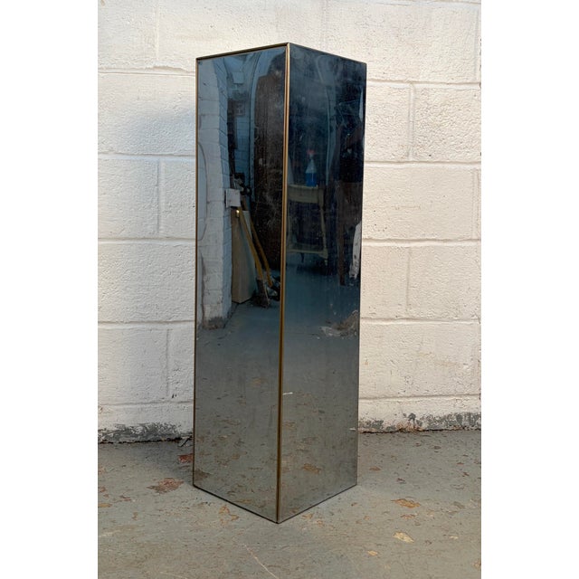 Mid-Century Modern Stainless Mirrored Pedestal For Sale - Image 4 of 10