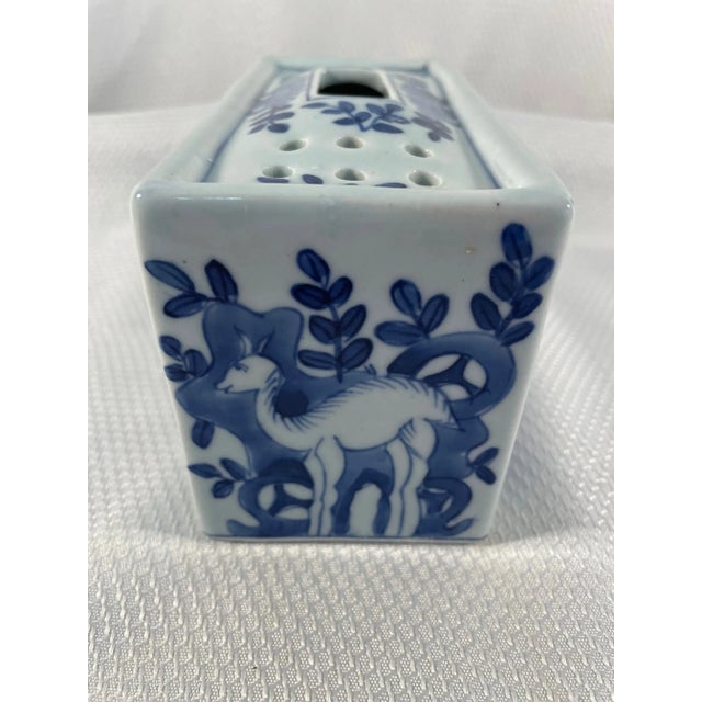 Antique Dutch Delft Faience Flower Brick Vase For Sale - Image 6 of 12