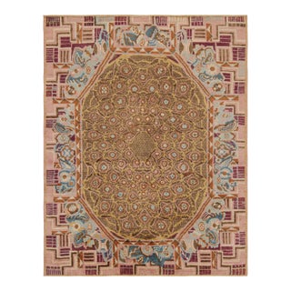 Rug & Kilim’s French Art Deco Style Rug with Polychromatic Geometric Patterns - 12x16 For Sale